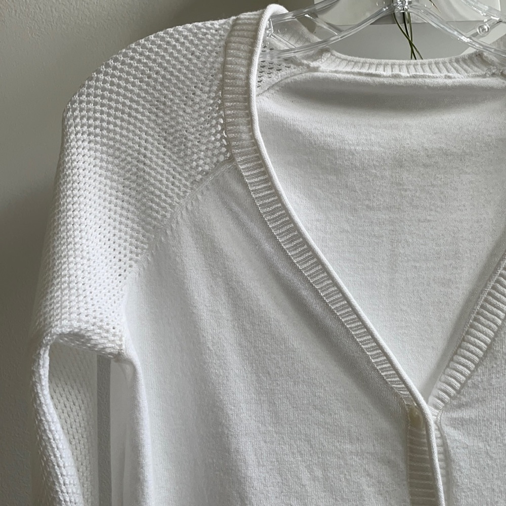 Cynthia Rowley white summer cardigan sweater